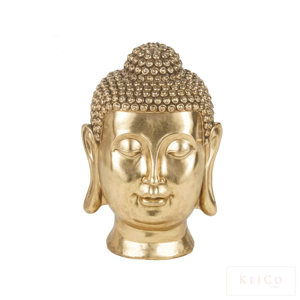 Extra Large Golden Buddha Head - The Keico