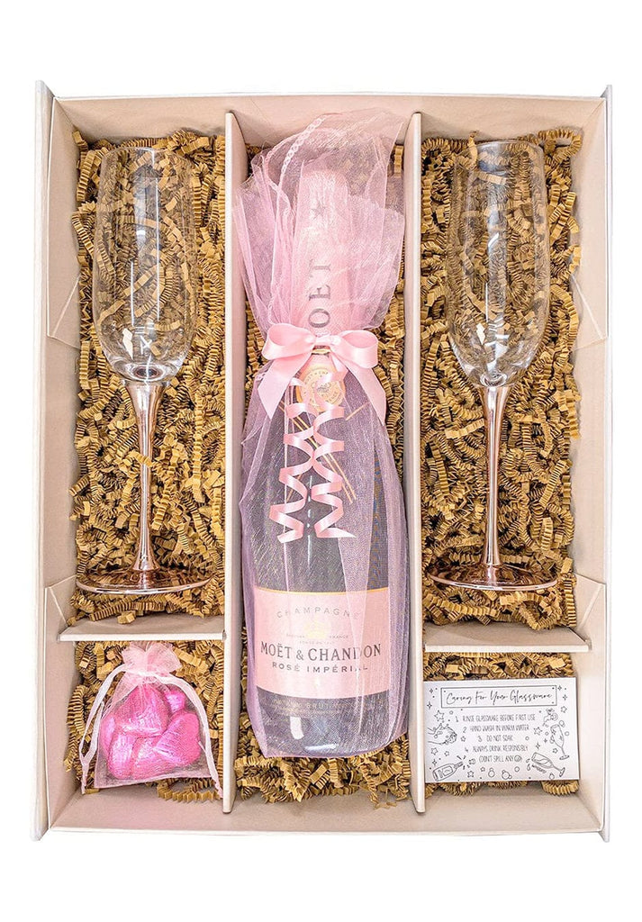 Pink Moet & Chandon Champagne Gift Set, 75cl - The Keico