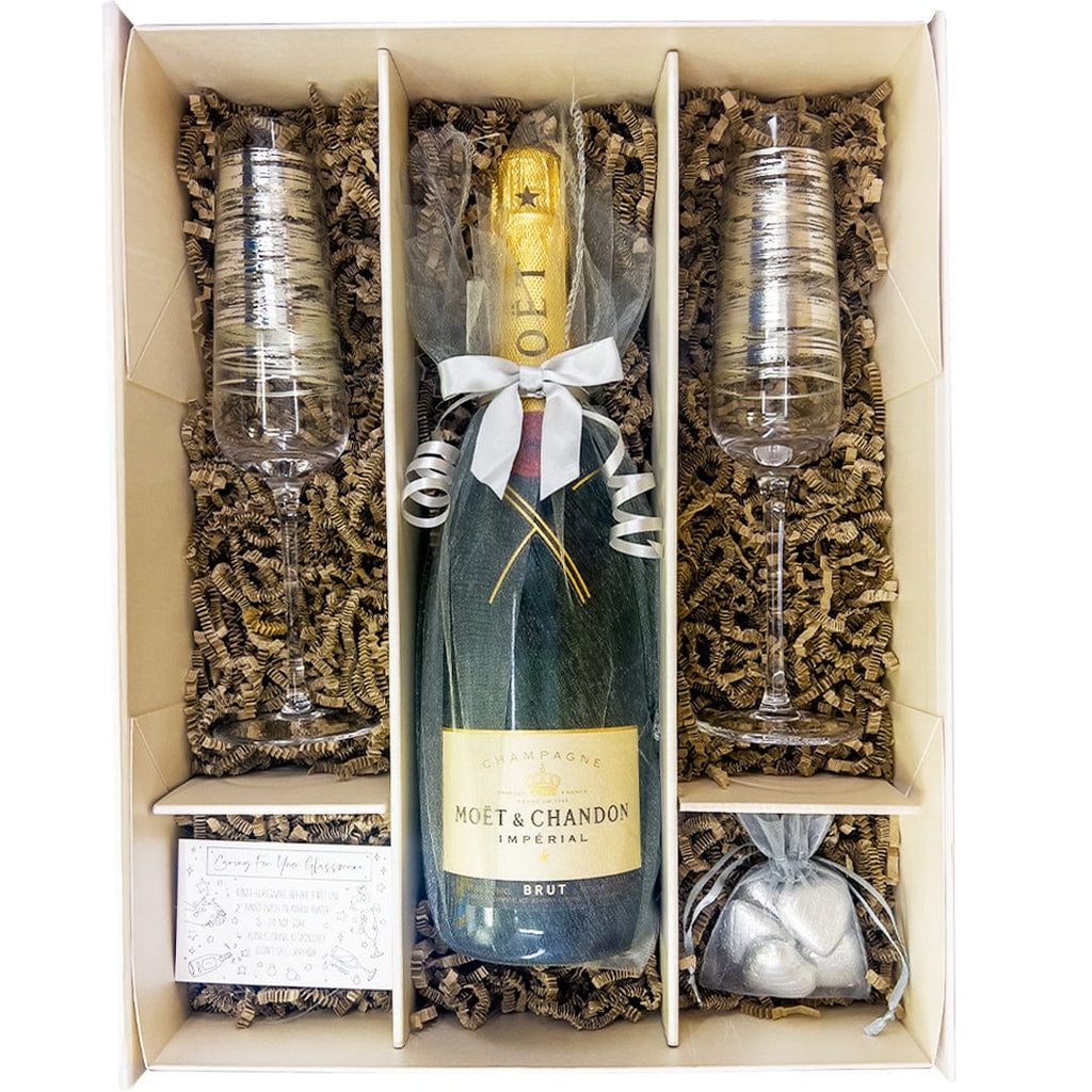 Moet & Chandon 75cl Silver Edition Gift Set | Champagne Gifts | KeiCo