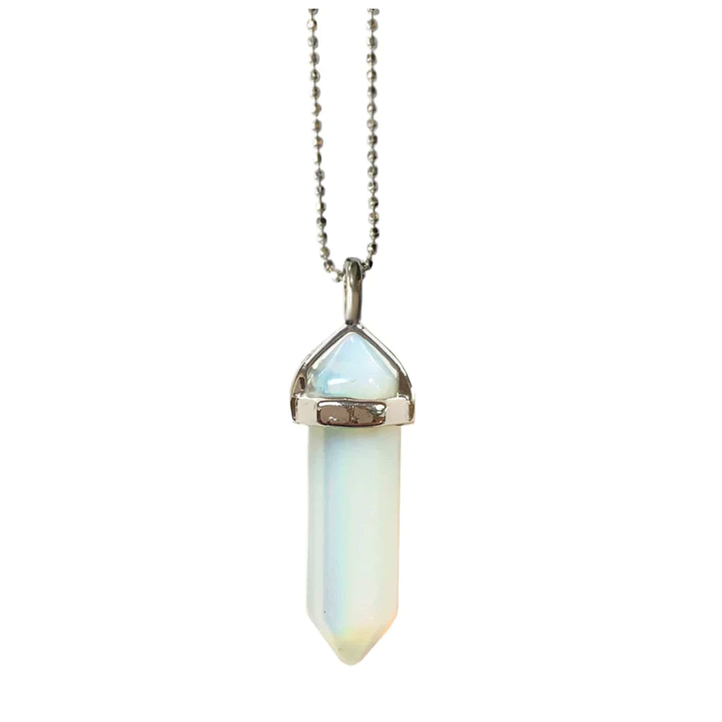 Opalite Tower Silver Plated Confidence Necklace - The Keico