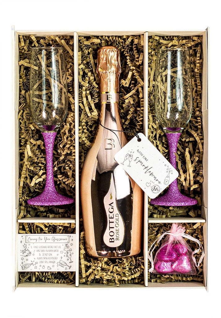 Bottega Rose Gold 75cl Sparkling Wine Gift Set - The Keico