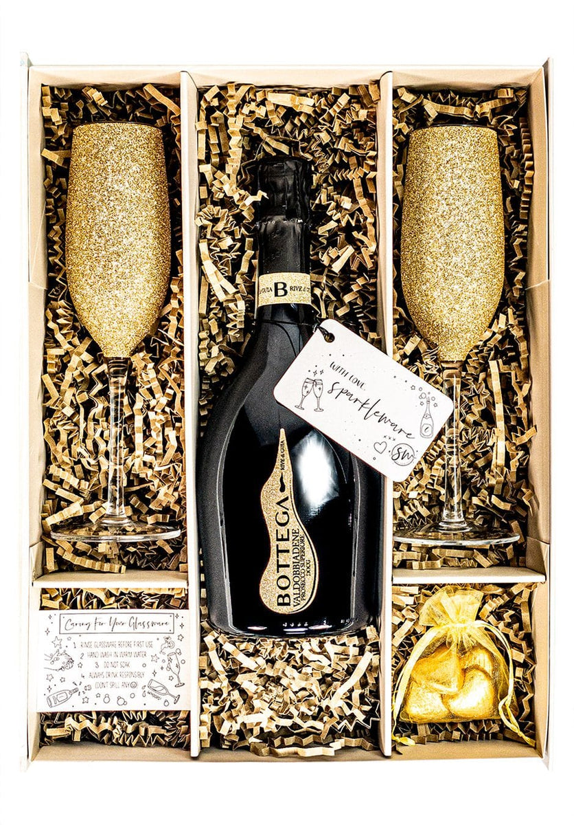 Bottega Rive Prosecco DOC Sparkling Gift Set | Gilded Elegance in a ...