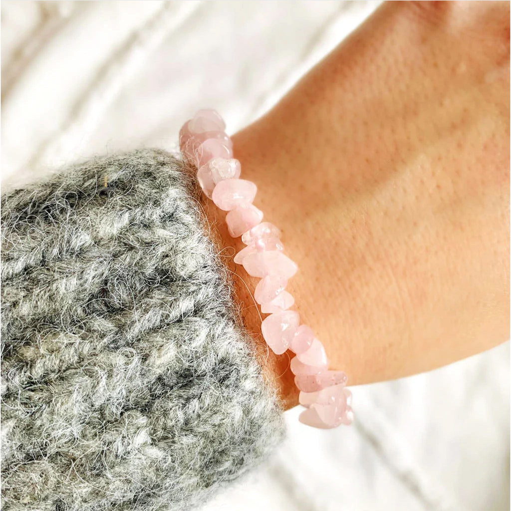 Rose Quartz Chipstone Crystal Bracelet - The Keico