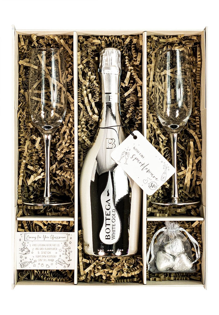 Bottega White Gold Sparkling Wine, 75cl Gift Set - The Keico