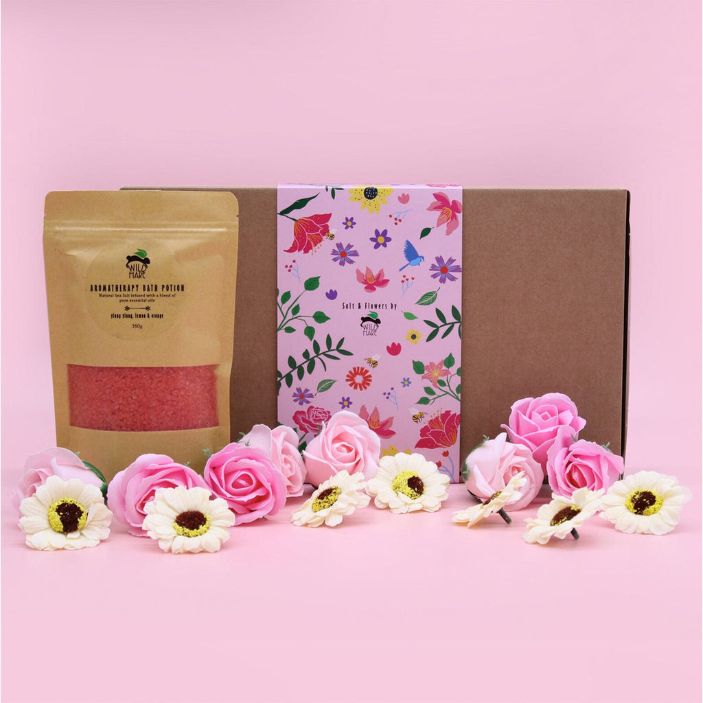 Bath Salt & Flowers Gift Set - Passion - The Keico