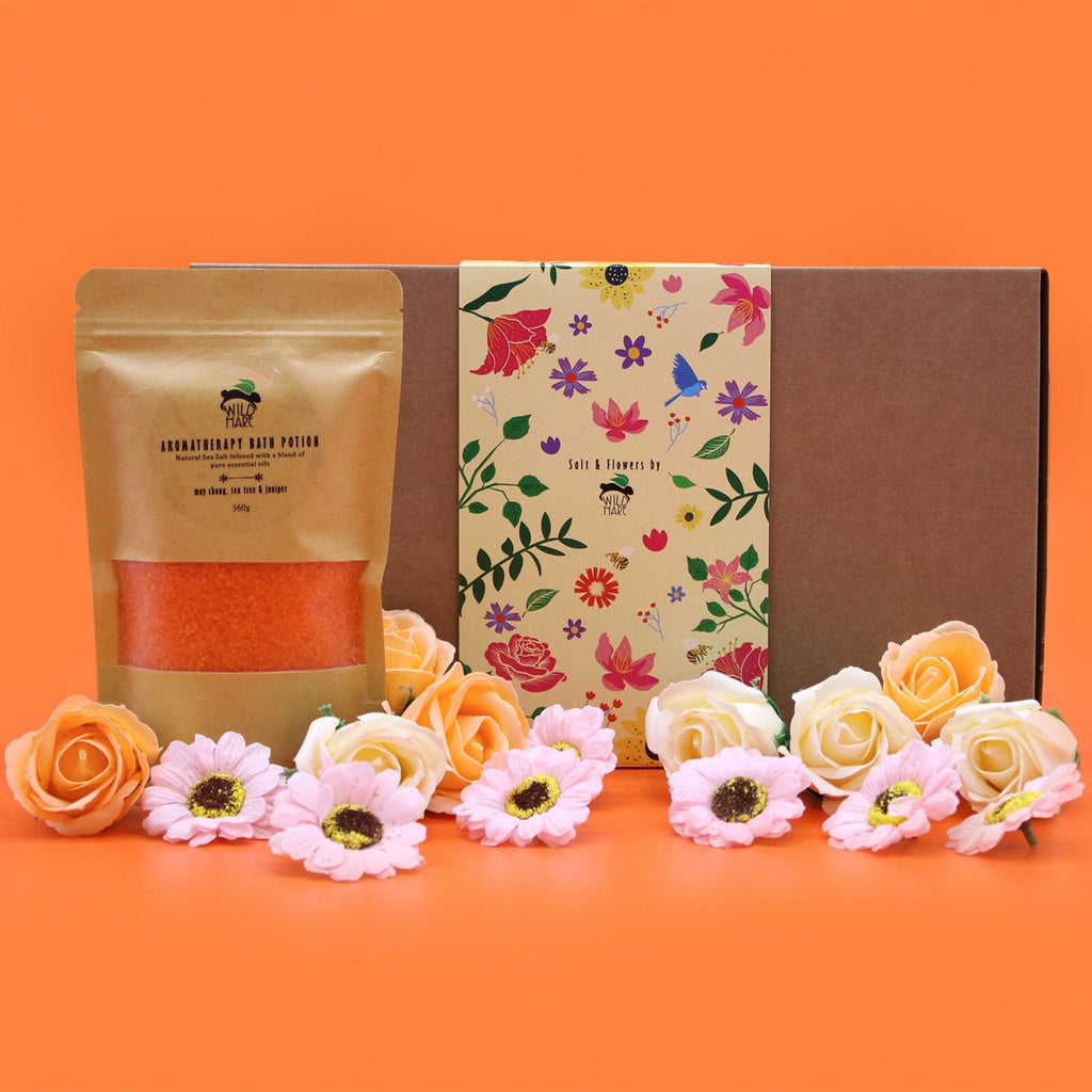 Bath Salt & Flowers Gift Set - Detox - The Keico