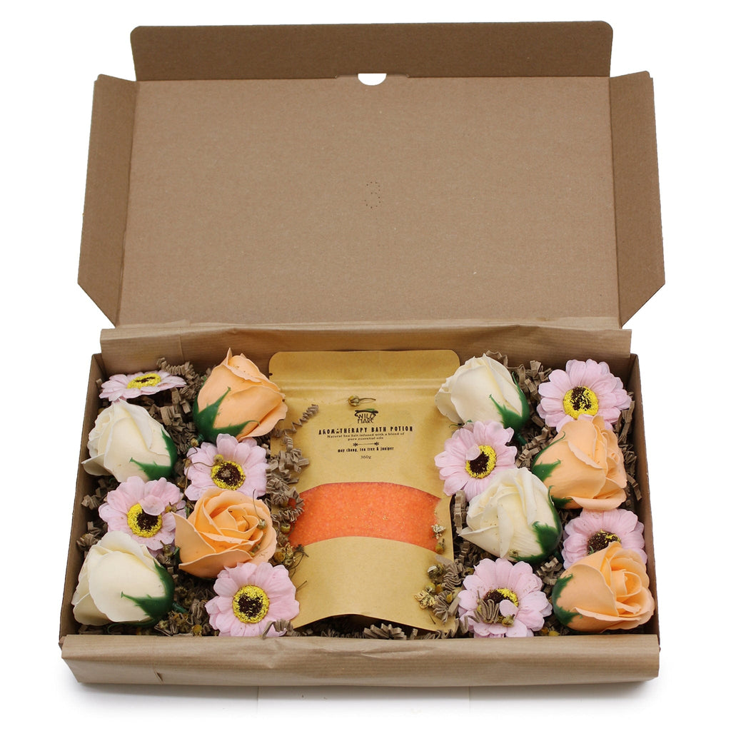 Bath Salt & Flowers Gift Set - Detox - The Keico