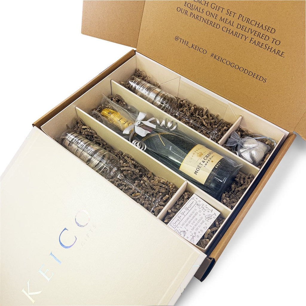 Moet & Chandon 75cl Silver Edition Gift Set - The Keico