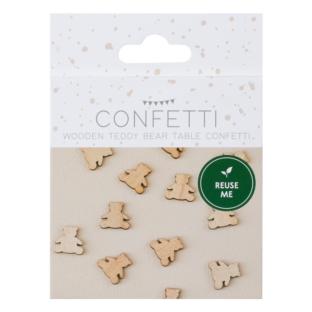 Wooden Teddy Bear Baby Shower Confetti | Baby Gifts | The KeiCo