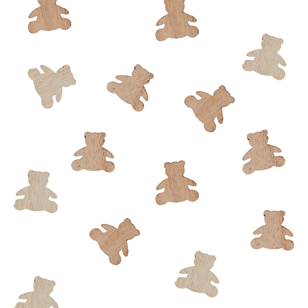 Wooden Teddy Bear Baby Shower Confetti | Baby Gifts | The KeiCo