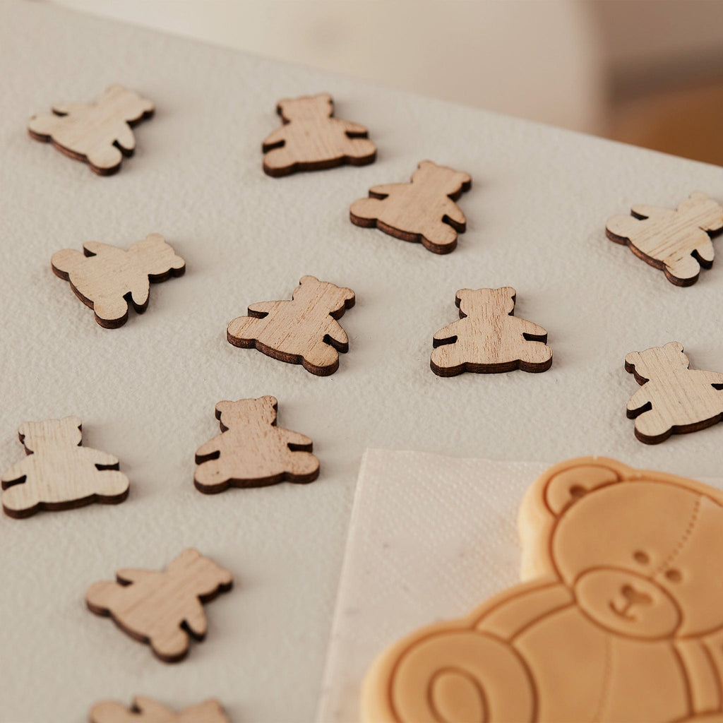 Wooden Teddy Bear Baby Shower Confetti | Baby Gifts | The KeiCo