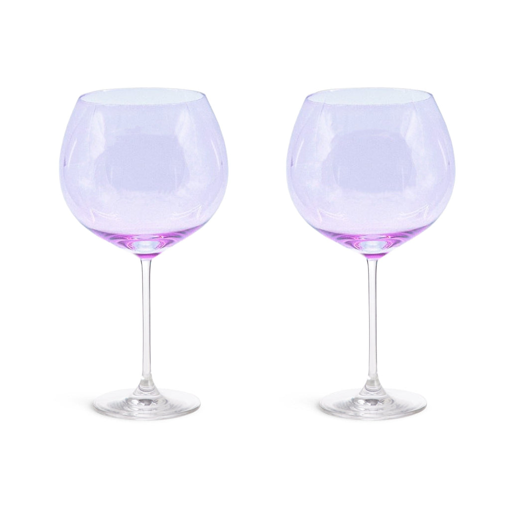 Set of 2 Sparkleware® Violet Purple Gin Balloon Glasses - The Keico